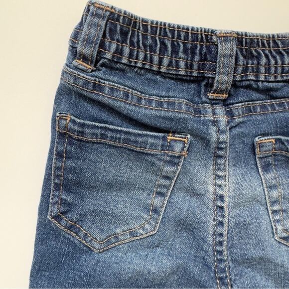 7 For All Mankind Denim Jean shorts cotton spandex stretch snap fly dark Wash - Picture 4 of 11